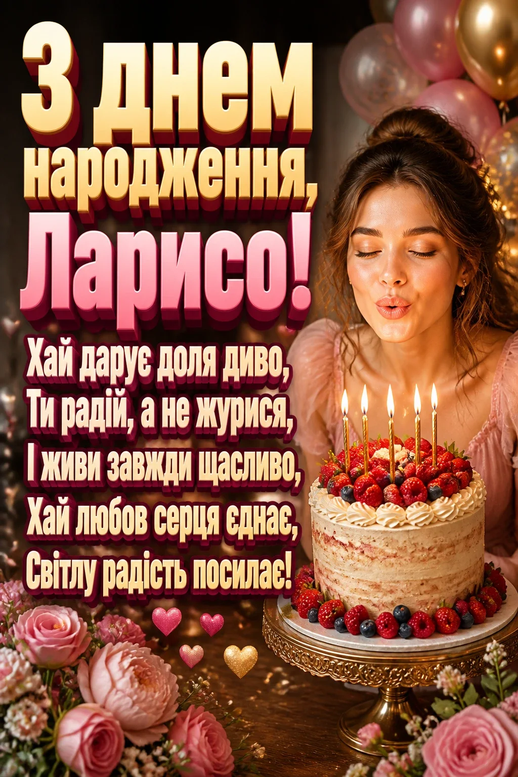 з днем народження лариса