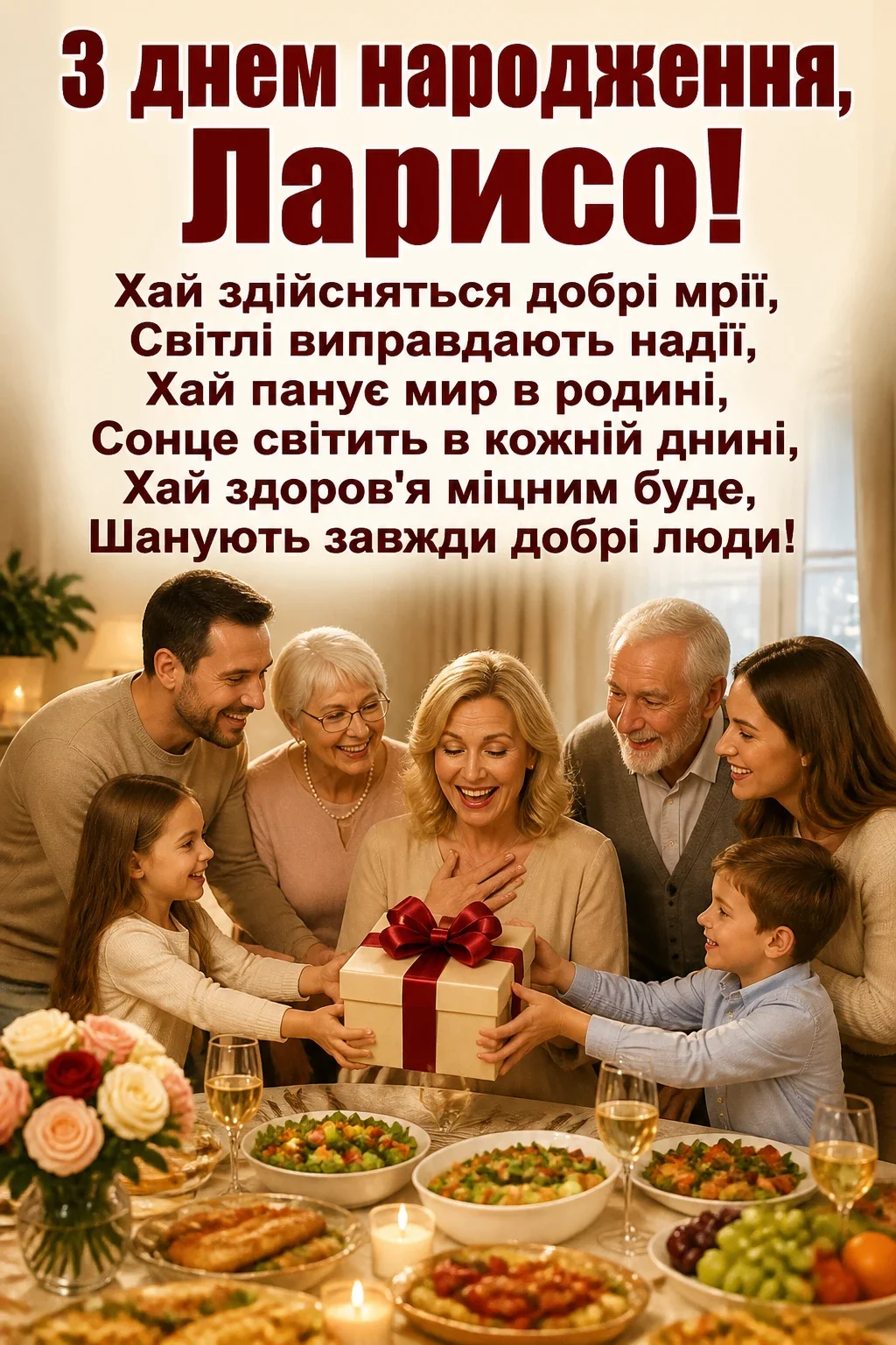 з днем народження лариса