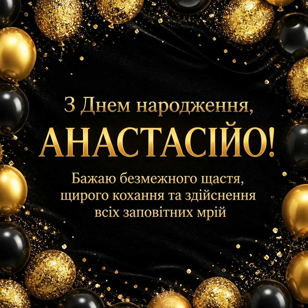 з днем народження анастасія