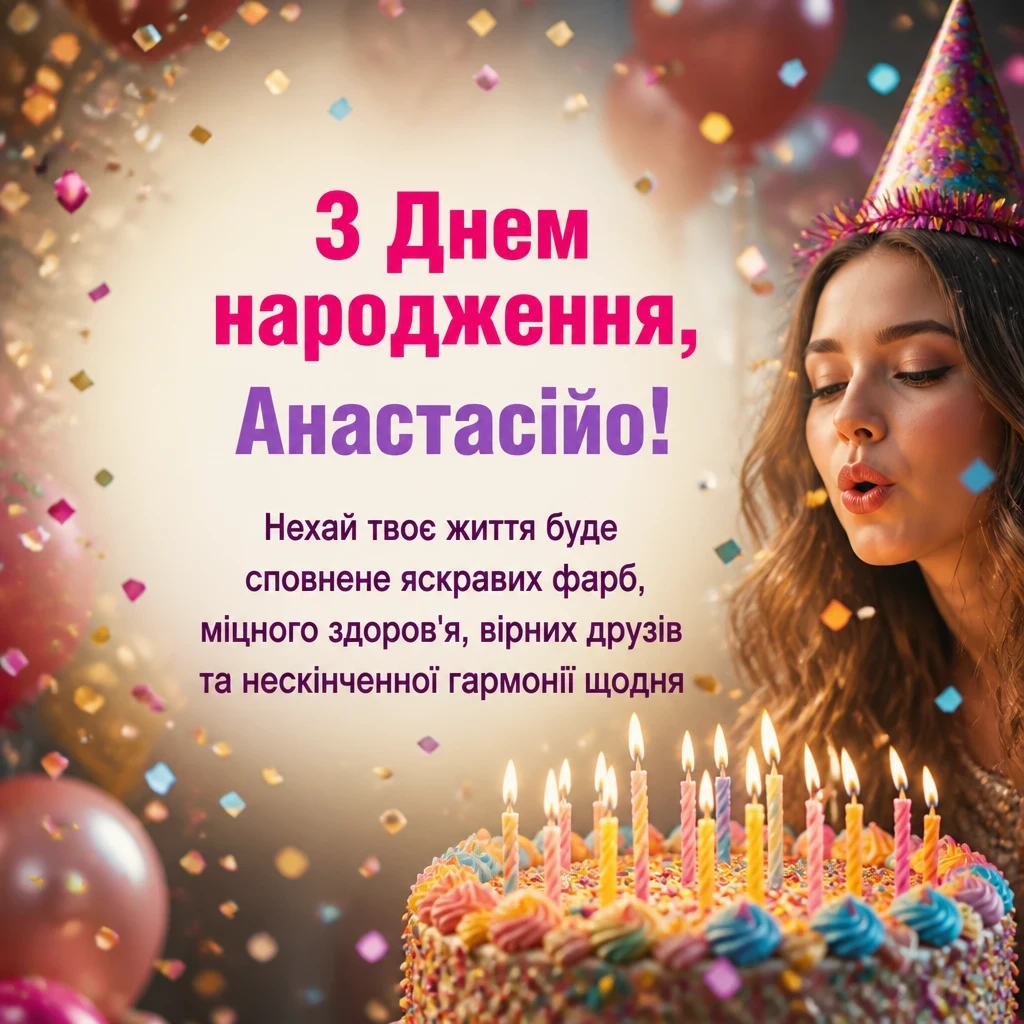 з днем народження анастасія