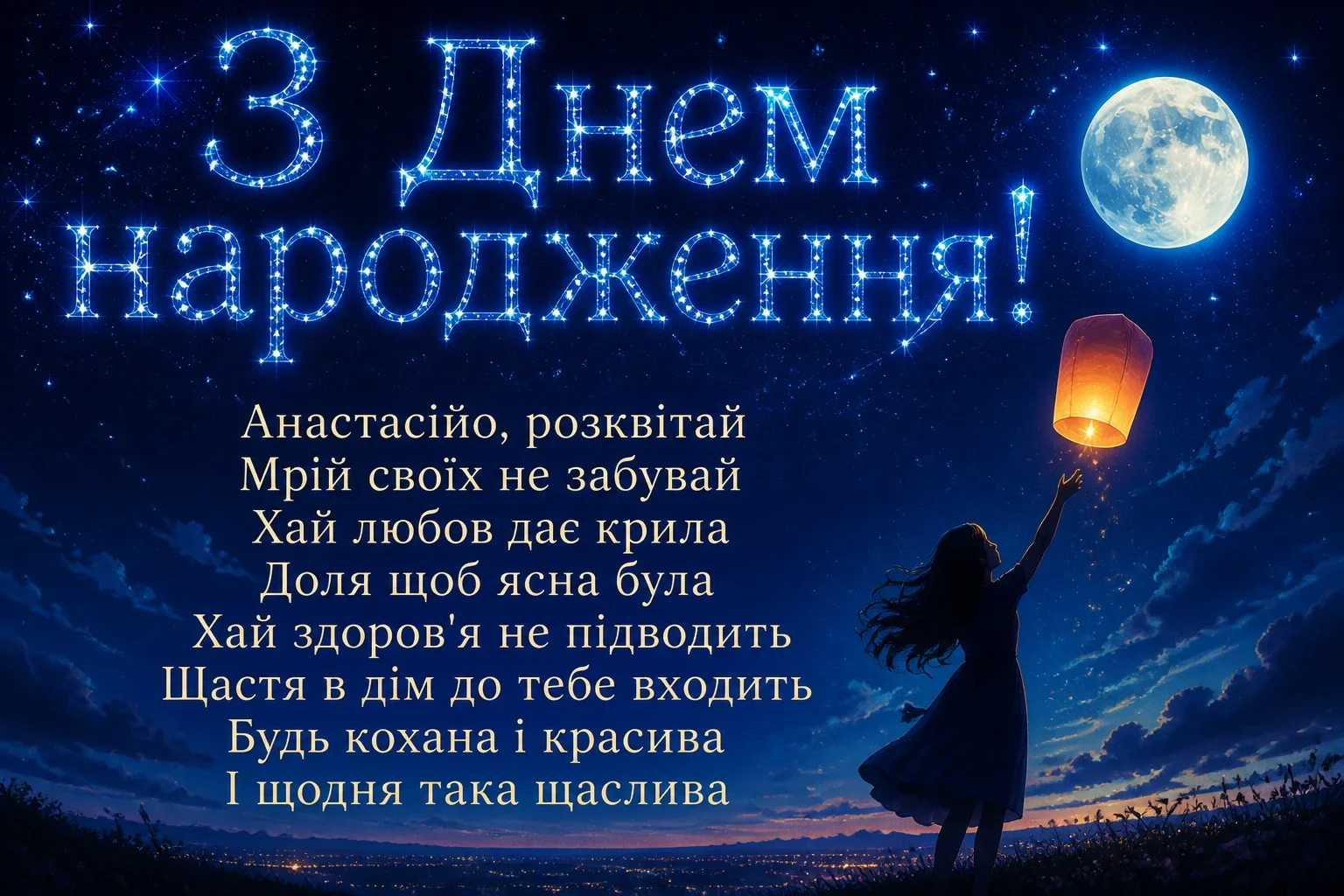 з днем народження анастасія