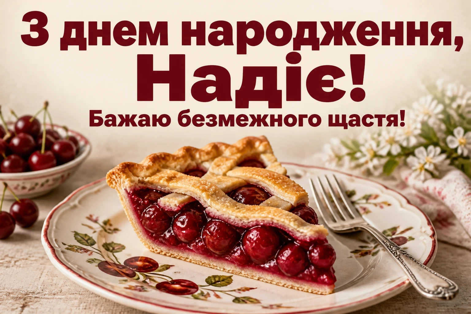 з днем народження надія