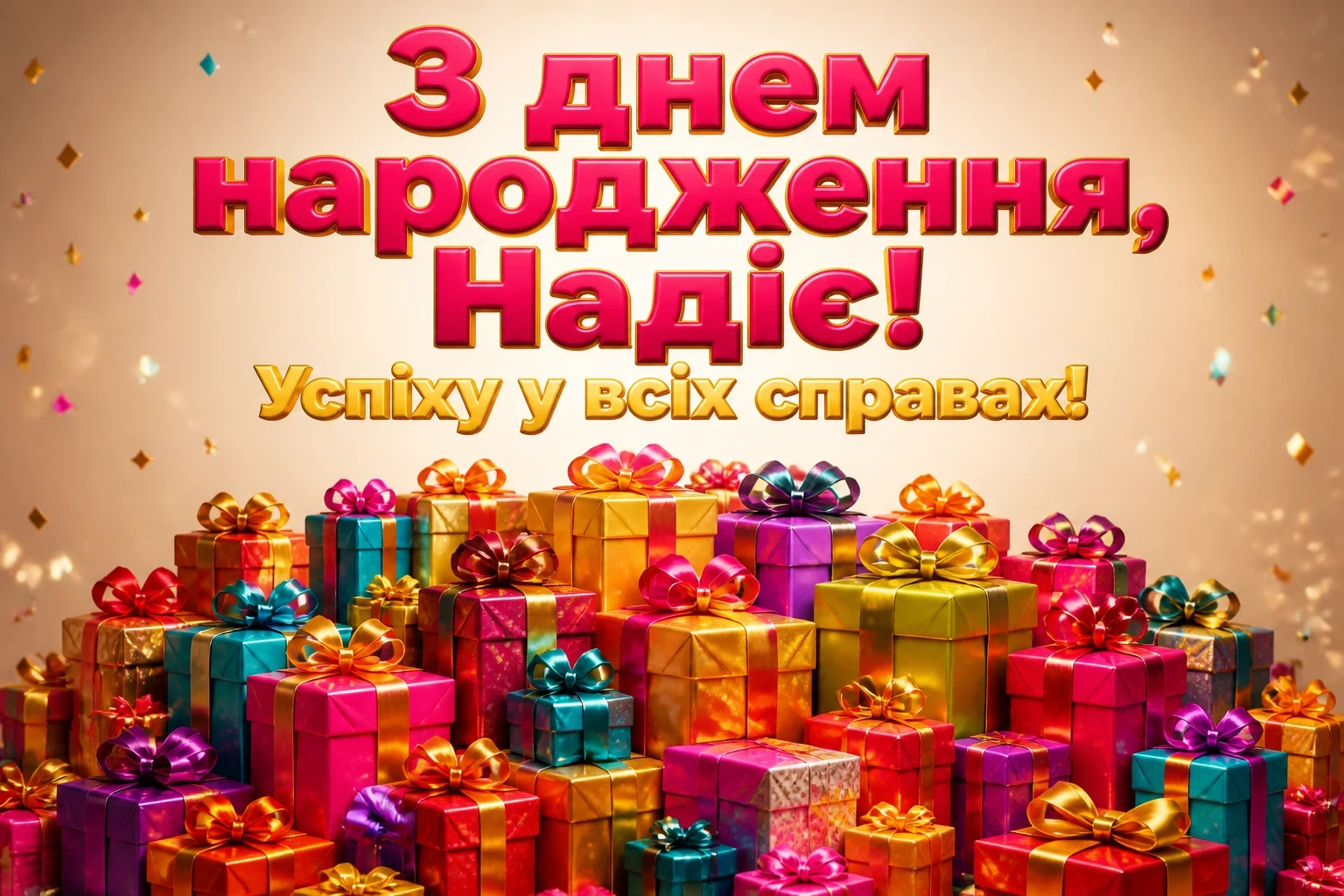 з днем народження надія