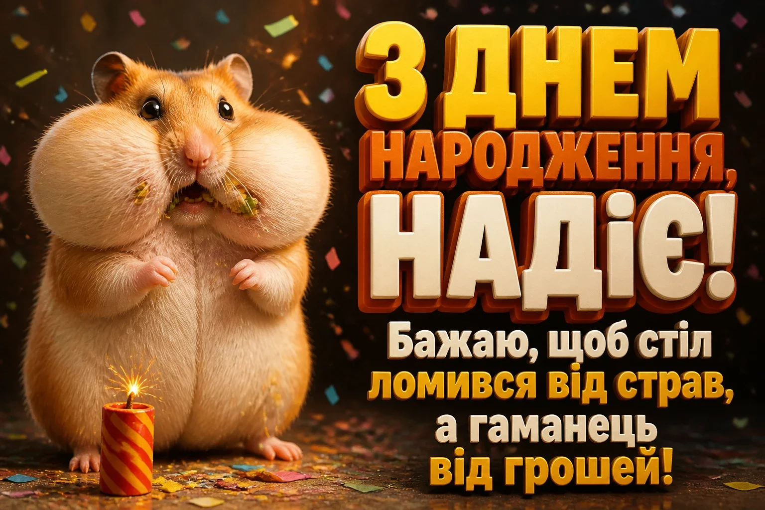 з днем народження надія