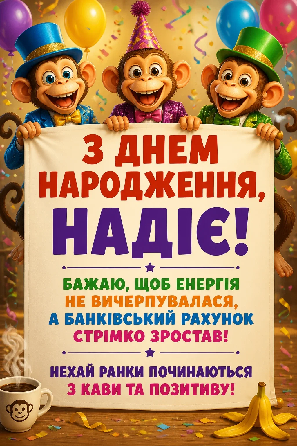 з днем народження надія