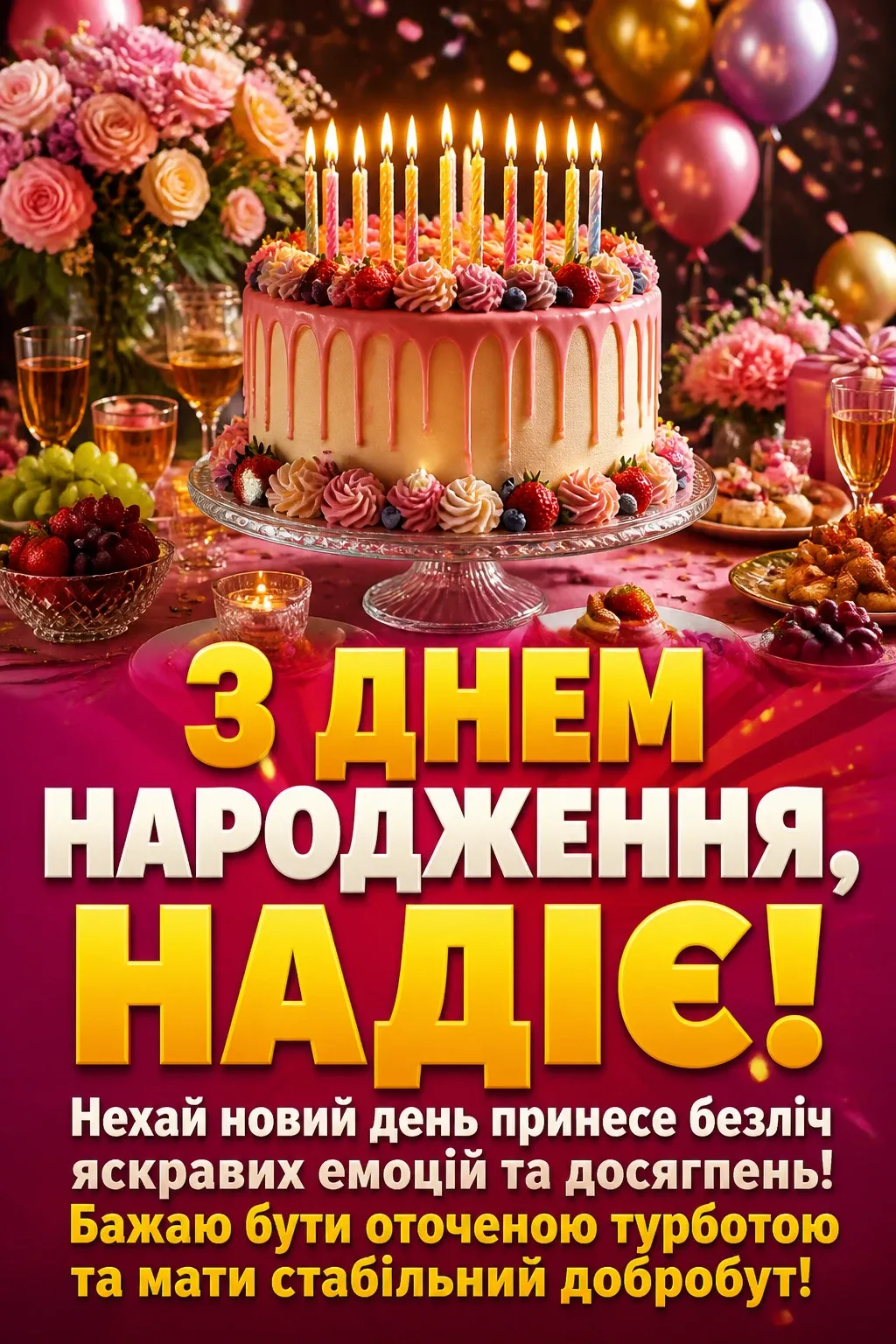 з днем народження надія