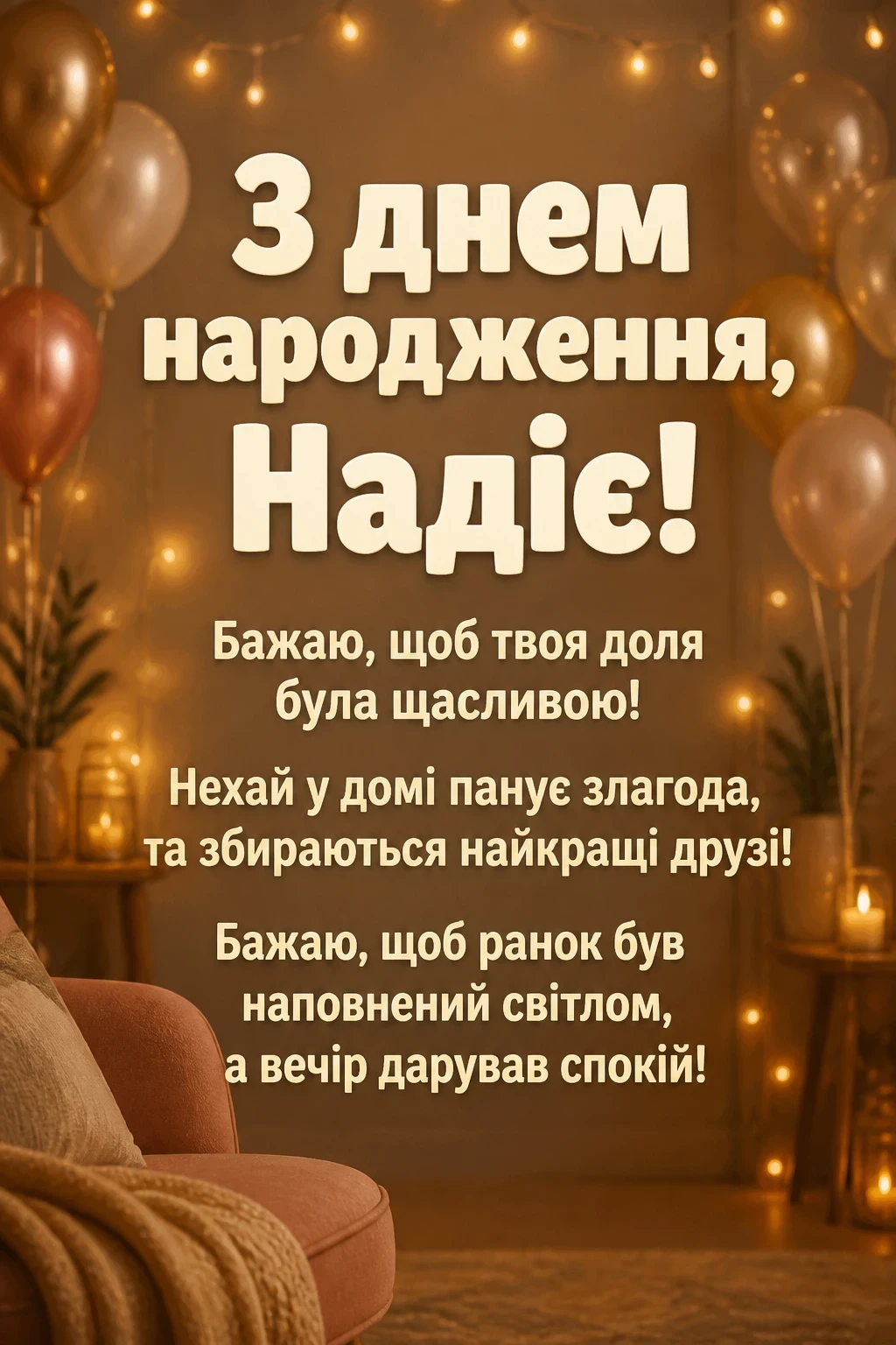 з днем народження надія
