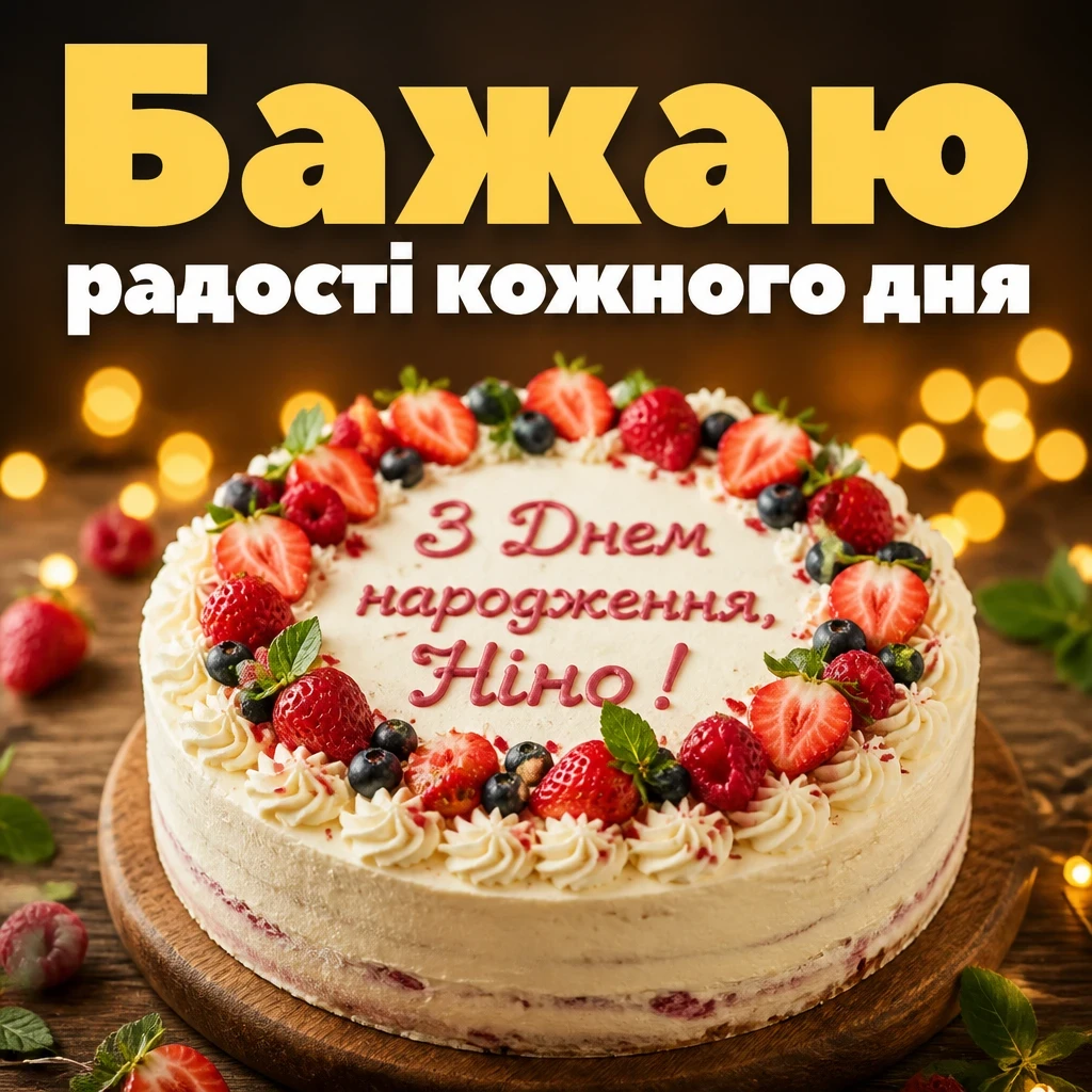 з днем народження ніна