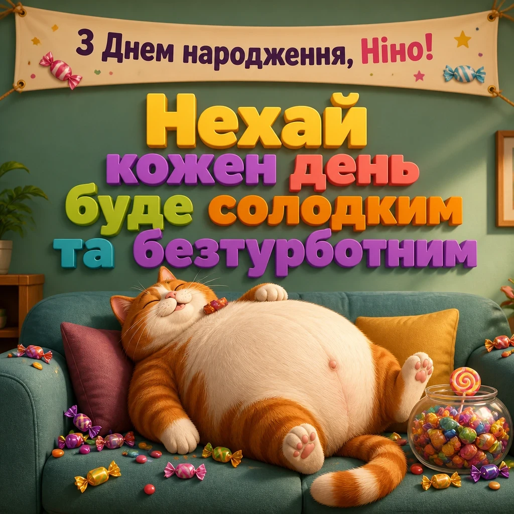 з днем народження ніна