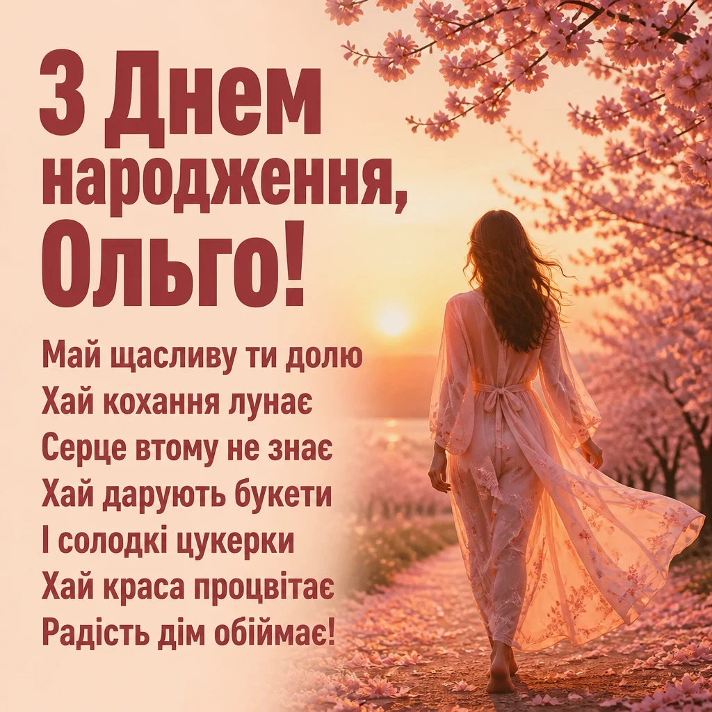 з днем народження ольга з днем народження ольга