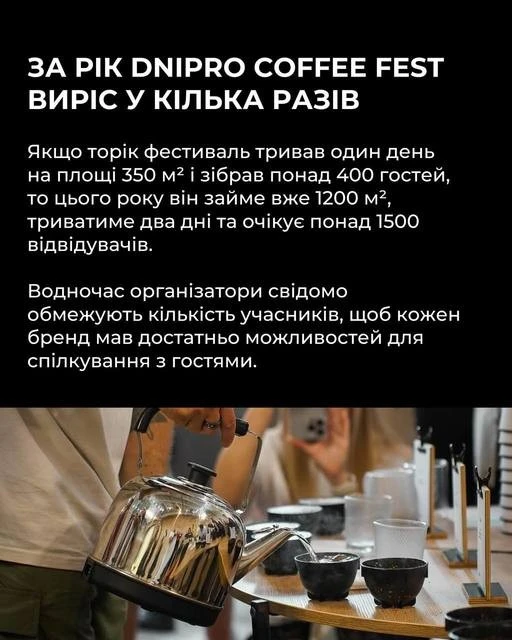Масштабне повернення Dnipro Coffee Fest: у Дніпрі готують горезвісне свято кави